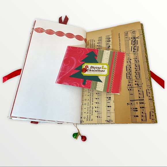 Handmade Christmas Holiday Journal, Scrapbook, Diary, Memory Book - Picture 6 of 6